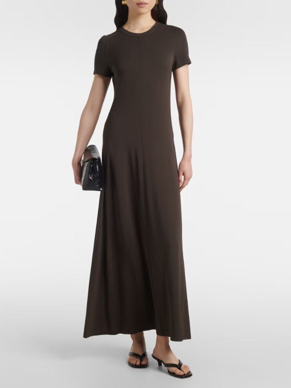 Toteme Jersey Maxi Dress in Pepper SZ S
